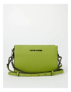 Kaylee Zip Top Crossbody Bag In Lime