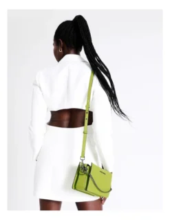 Kaylee Zip Top Crossbody Bag In Lime -Myer Clothing Shop 930623230 4 2 720x928