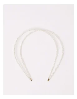 Diamante Crossover Headband In White Pearl -Myer Clothing Shop 930640870 930643570 3 1 720x928