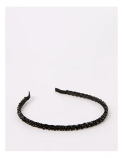 Fine Jewelled Headband In Black