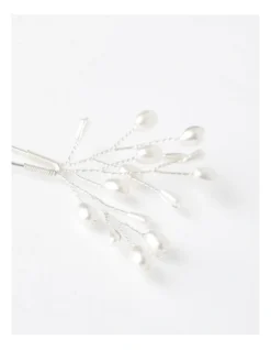 Faux Pearl Baby's Breath Hair Pin In Silver -Myer Clothing Shop 930642400 3 1 720x928
