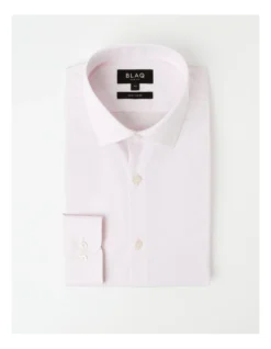 Slim Long Sleeve Houndstooth Shirt In Pink -Myer Clothing Shop 930647170 6 720x928