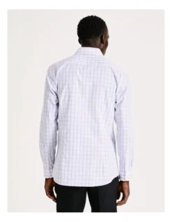 Slim Long Sleeve 2 Colour Check Shirt In Pink -Myer Clothing Shop 930648790 5 720x928