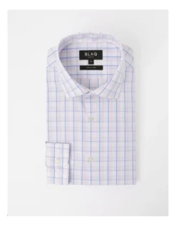 Slim Long Sleeve 2 Colour Check Shirt In Pink -Myer Clothing Shop 930648790 6 720x928