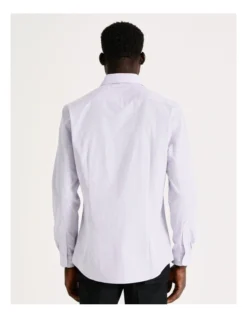 Slim Long Sleeve 2 Colour Mini Check Shirt In Purple 11 Slim Long Sleeve 2 Colour Mini Check Shirt In Purple -Myer Clothing Shop 930648880 5 720x928