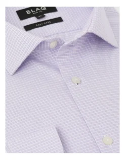 Slim Long Sleeve 2 Colour Mini Check Shirt In Purple 13 Slim Long Sleeve 2 Colour Mini Check Shirt In Purple -Myer Clothing Shop 930648880 7 720x928