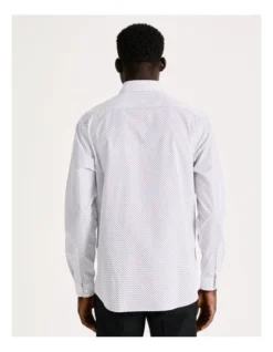 Tailored Long Sleeve 2 Colour Circle Print Shirt In Red 11 Tailored Long Sleeve 2 Colour Circle Print Shirt In Red -Myer Clothing Shop 930649060 5 720x928