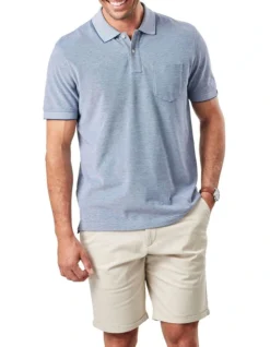 Oxford Pocket Polo In Navy