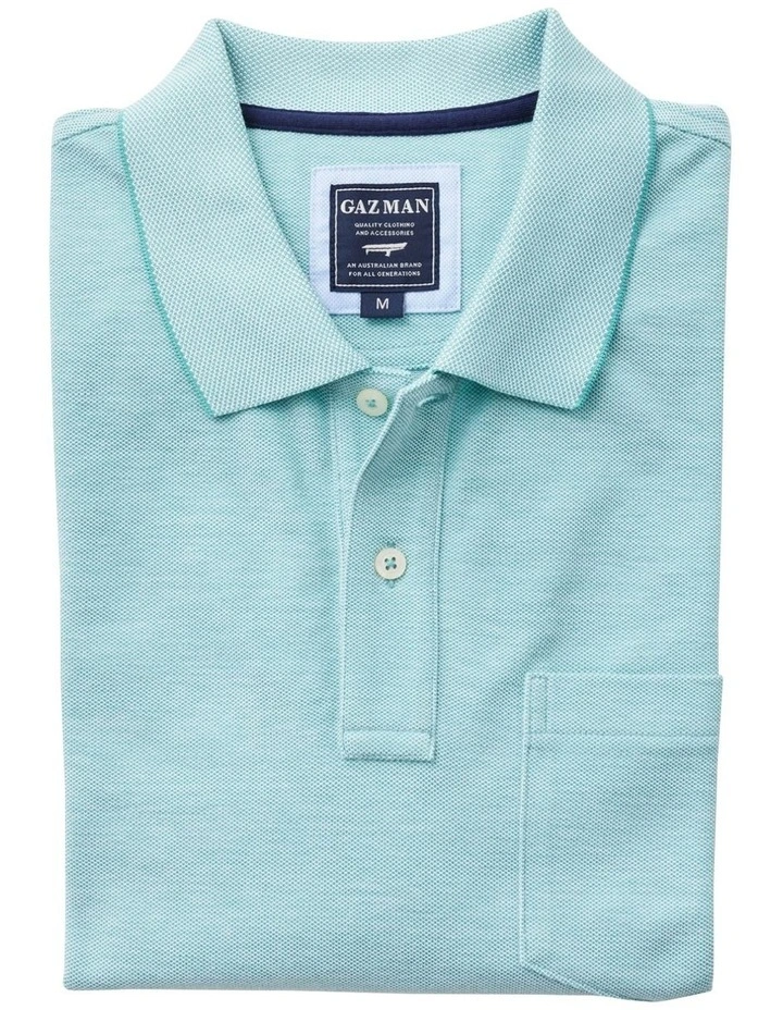 Oxford Pocket Polo In Green 4 Oxford Pocket Polo In Green - Image 4