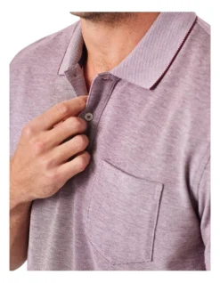 Oxford Pocket Polo In Burgundy -Myer Clothing Shop 930700360 3 720x928
