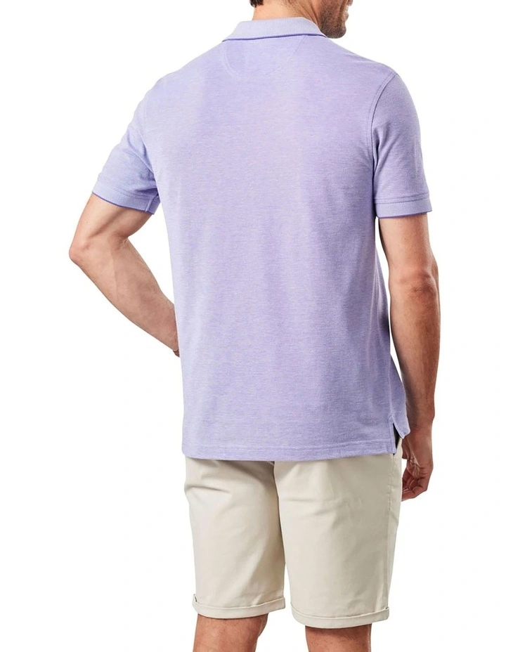 Oxford Pocket Polo In Violet 2 Oxford Pocket Polo In Violet - Image 2