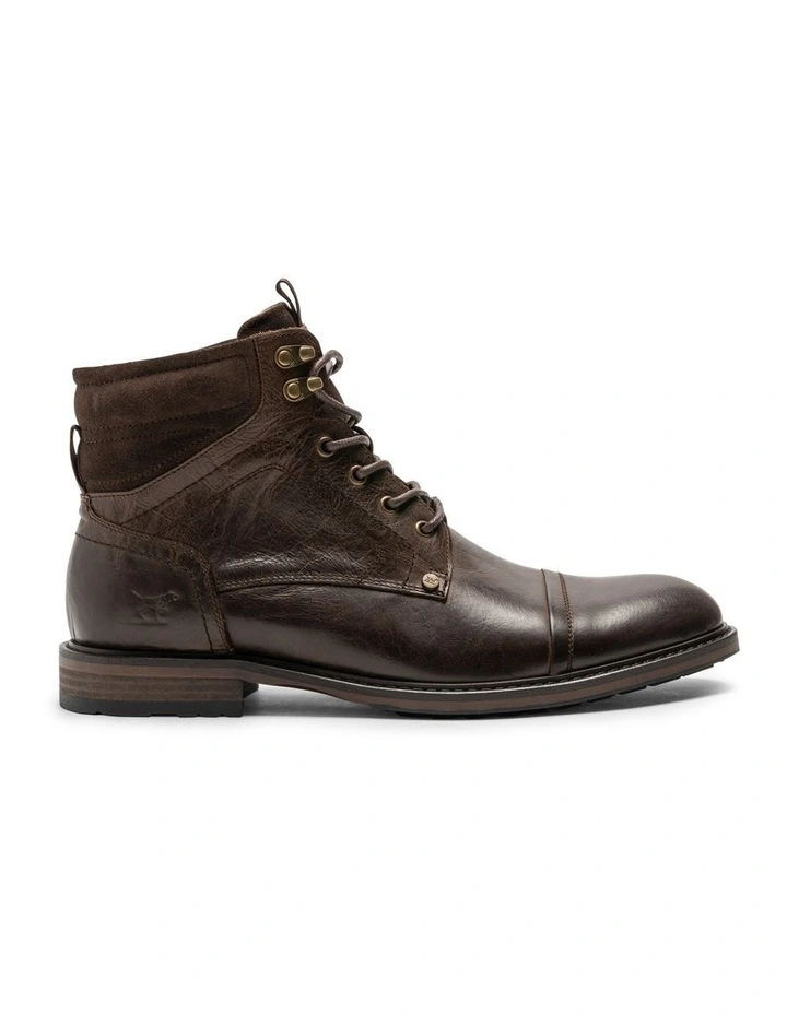 Dunedin Military Boot In Chocolate Wash 1 Dunedin Military Boot In Chocolate Wash