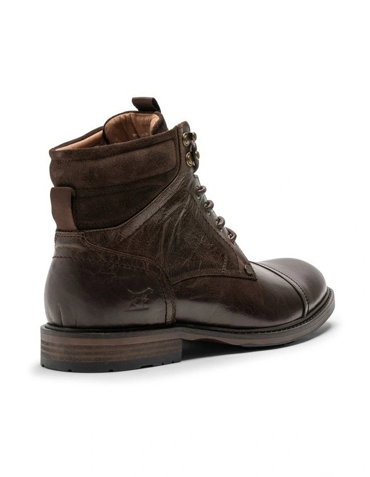 Dunedin Military Boot In Chocolate Wash 3 Dunedin Military Boot In Chocolate Wash - Image 3