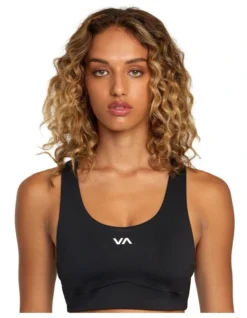 RVCA VA Essential Mid Support Bra In Black