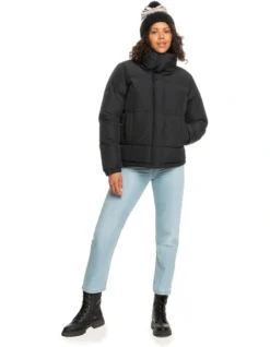 Roxy Winter Rebel Waterproof Bomber Jacket In Black -Myer Clothing Shop 931799170 5 720x928