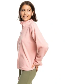 Roxy Feel It Too Half Zip Fleece In Pink 8 Roxy Feel It Too Half Zip Fleece In Pink -Myer Clothing Shop 931803580 3 720x928