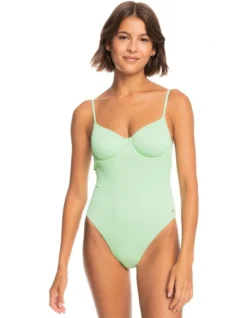 Roxy Love One-Piece Swimsuit In Green