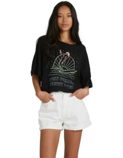 Roxy Sweet Janis T-Shirt In Black