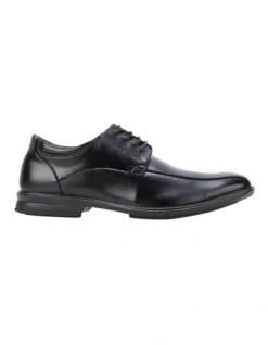 Hush Puppies Carey Leather Black Lace Up Dress Shoe