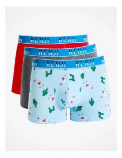 Fashion Trunks Christmas Llama 3 Pack In Assorted