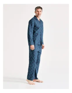 Long Sleeve Poplin Softwash Pj Set In Northern Bay Turtles Blue -Myer Clothing Shop 932970790 4 720x928