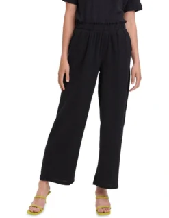 Vero Moda Natali Cotton Pant In Black