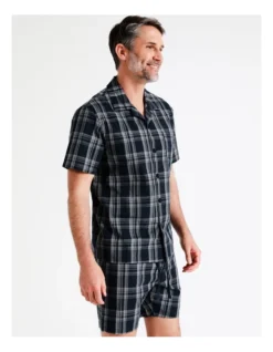 Short Sleeve Softwash Poplin PJ Set In Beach Check -Myer Clothing Shop 934046920 4 720x928