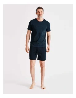 Soft Wash Knit Set 5 Stripe In Navy