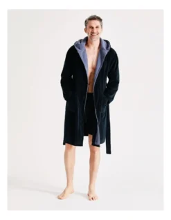 Hooded Robe In Navy 7 Hooded Robe In Navy -Myer Clothing Shop 934048360 3 720x928