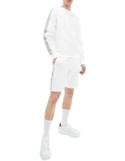 Calvin Klein Jeans Contrast Tape Crew Neck In Bright White 8 Calvin Klein Jeans Contrast Tape Crew Neck In Bright White -Myer Clothing Shop 934268500 3 720x928