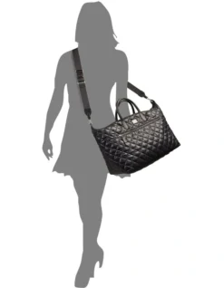 DKNY Lyla Nylon Zip Top Overnight Bag In Black -Myer Clothing Shop 934301620 5 720x928