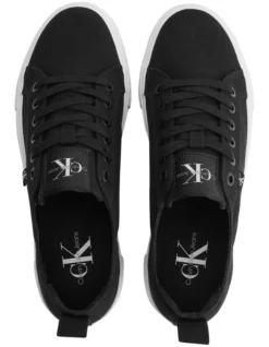 Calvin Klein Recycled Canvas Platform Trainers In Black -Myer Clothing Shop 934331770 4 720x928