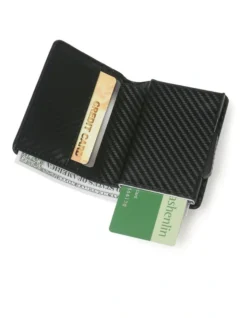 Air Tag Trackable Vegan Leather Wallet In Carbon Black -Myer Clothing Shop 934823170 3 720x928