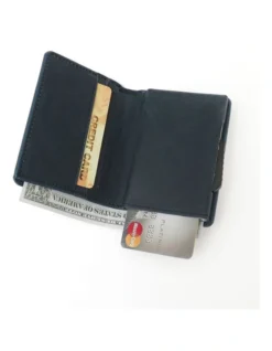 Air Tag Trackable Vegan Leather Wallet In Dark Blue -Myer Clothing Shop 934823440 4 720x928