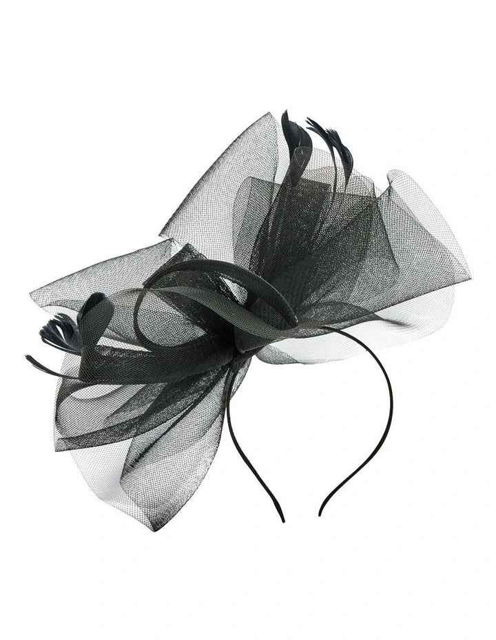 Iris Fascinator In Black 1 Iris Fascinator In Black