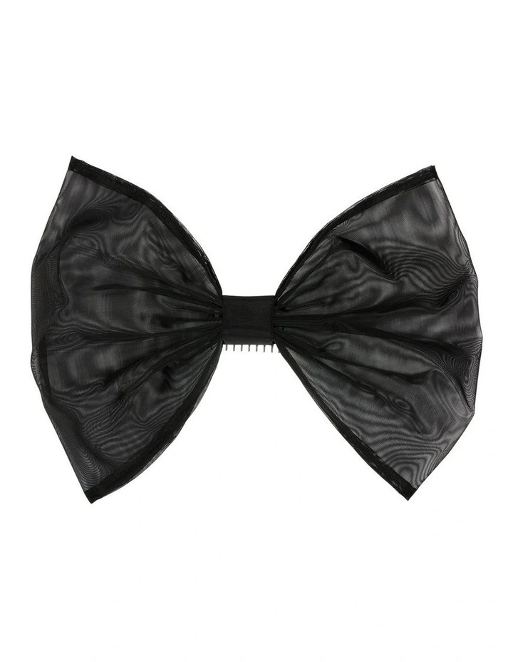Kinsleigh Bow Hair Accessory In Black 1 Kinsleigh Bow Hair Accessory In Black