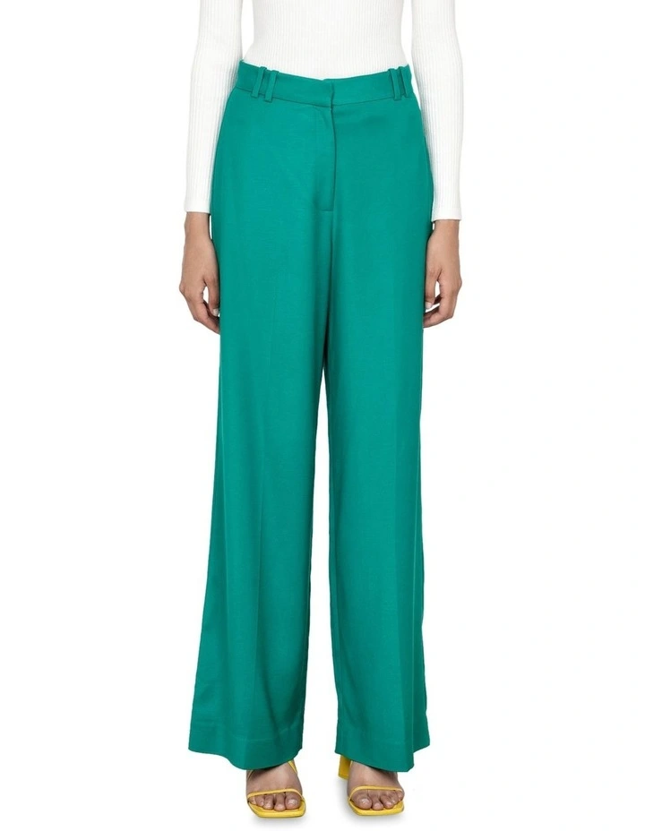 Smooth Stretch Straight Leg Pant In Emerald Green 3 Smooth Stretch Straight Leg Pant In Emerald Green - Image 3