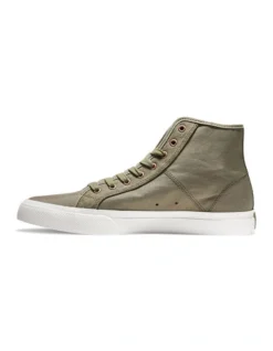 DC Manual Textile High-Top Shoes In Olive/Military -Myer Clothing Shop 935287930 3 720x928