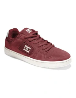 DC Manteca S Leather Skate Shoes In Red