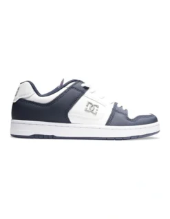 DC Manteca S Leather Skate Shoes In Blue/White -Myer Clothing Shop 935422300 4 720x928