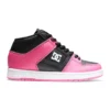 DC Manteca Mid-Top Leather Shoes In Black/Pink