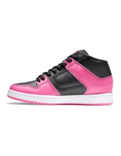 DC Manteca Mid-Top Leather Shoes In Black/Pink -Myer Clothing Shop 935443090 5 720x928