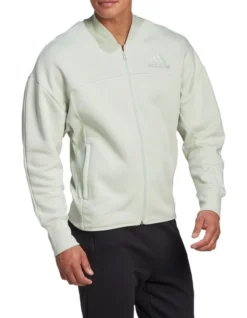 ADIDAS Studio Lounge Fleece Track Top In Green -Myer Clothing Shop 936233470 3 720x928