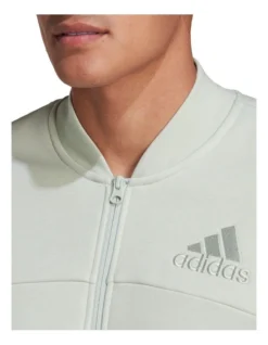 ADIDAS Studio Lounge Fleece Track Top In Green -Myer Clothing Shop 936233470 4 720x928