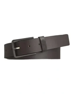 Calvin Klein 35mm Essential Leather Belt In Dark Brown