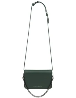 She Burns Chain Crossbody Bag In Green