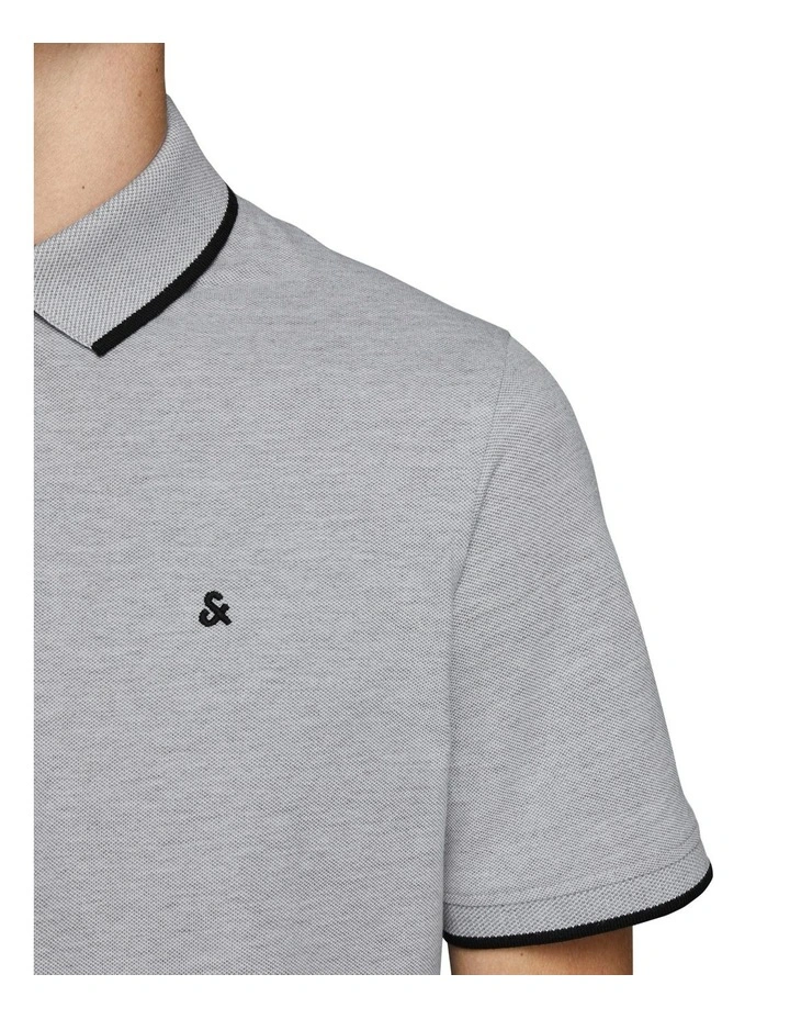 Jack & Jones Paulos Short Sleeve Polo In Light Grey Melange 5 Jack & Jones Paulos Short Sleeve Polo In Light Grey Melange - Image 5
