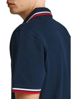 Jack & Jones Jersey Short Sleeve Polo In Navy Blazer -Myer Clothing Shop 936479170 4 720x928