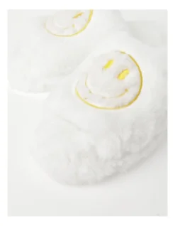 SOHO Smiley Slipper In White And Yellow -Myer Clothing Shop 936479710 5 720x928