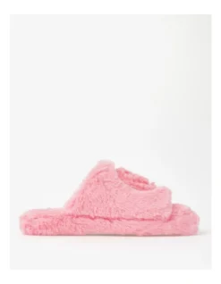 SOHO Smiley Slipper In Pink And White